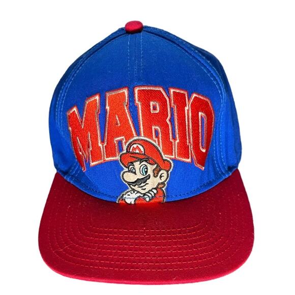 2013 Nintendo Blue and Red Super Mario Snapback Hat - Picture 1 of 5
